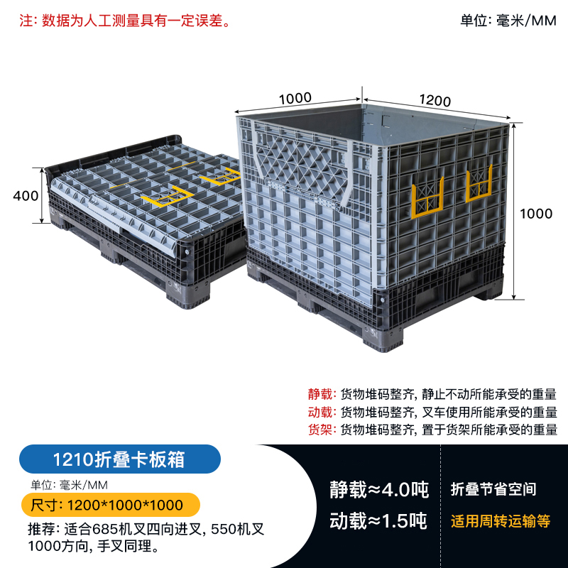 物流周轉(zhuǎn)塑膠PP圍板箱 汽車零部件折疊循帶蓋加厚灰色包裝箱