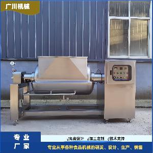 广川大型不锈钢横轴搅拌锅 带加热系统
